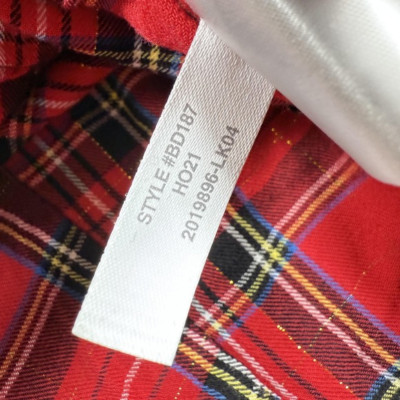 J Crew Pajama Pants Womens S Red Plaid Holiday Lounge Cabincore Lagenlook - Picture 12 of 13